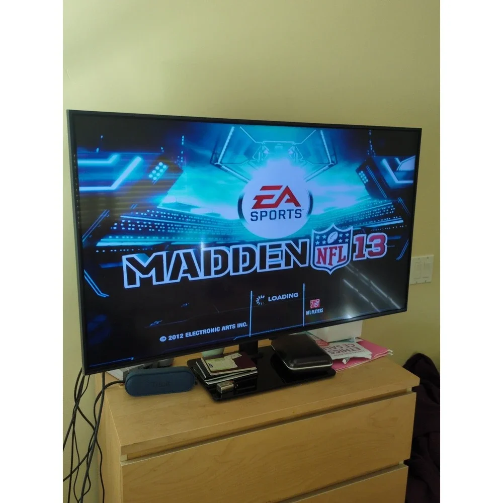 X Box 360 Elite Console‎ 120 GB Black Power Cord 1 Controller Madden 13